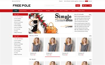 自貢黑羽網(wǎng)絡(luò)網(wǎng)頁制作案例-Free Pole外貿(mào)購物商城